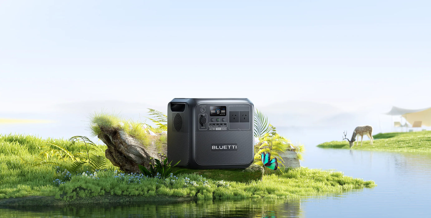 BLUETTI AC180 Portable Power Station – 1,800W, 1,152Wh Lithium Battery Backup for Camping, RV, Home, and Off-Grid Use