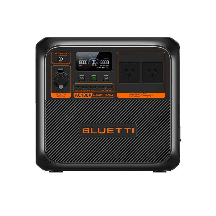 BLUETTI AC180P Solar Portable Power Station | 1,800W 1,440Wh | h | Fast Charging &amp; Multi-Device Power