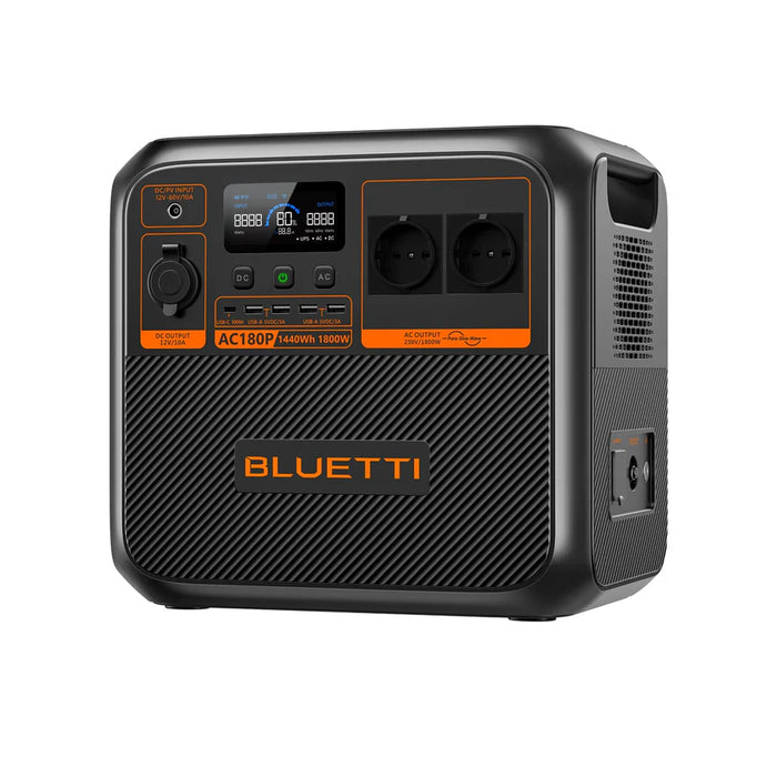 BLUETTI AC180P Solar Portable Power Station | 1,800W 1,440Wh | h | Fast Charging &amp; Multi-Device Power