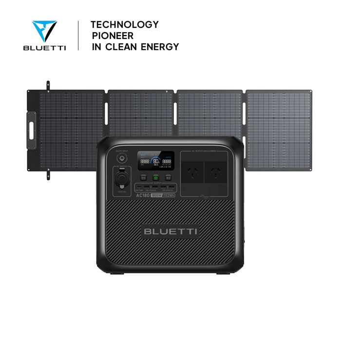 BLUETTI AC180T Portable Power Station | 1,800W 1,433.6Wh | – 1,800W, Dual 716.8Wh LiFePO₄ Batteries | High-Capacity &amp; Fast Charging
