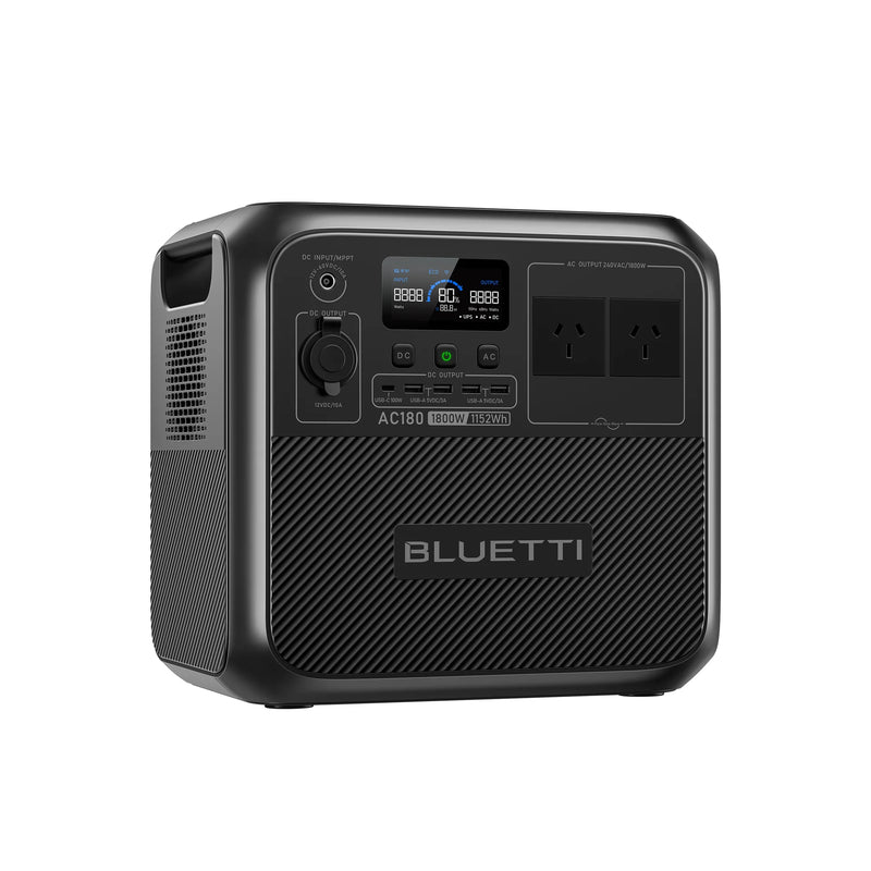 BLUETTI AC180T Portable Power Station | 1,800W 1,433.6Wh | – 1,800W, Dual 716.8Wh LiFePO₄ Batteries | High-Capacity &amp; Fast Charging