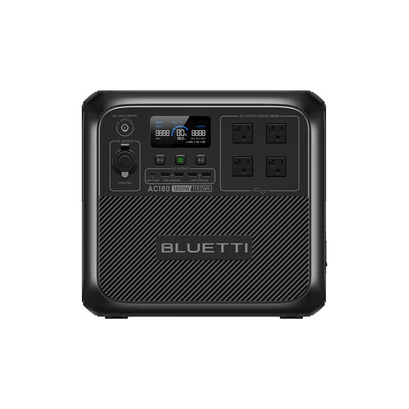 BLUETTI AC180T Portable Power Station | 1,800W 1,433.6Wh | – 1,800W, Dual 716.8Wh LiFePO₄ Batteries | High-Capacity &amp; Fast Charging