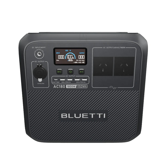 BLUETTI AC180T Portable Power Station | 1,800W 1,433.6Wh | – 1,800W, Dual 716.8Wh LiFePO₄ Batteries | High-Capacity &amp; Fast Charging