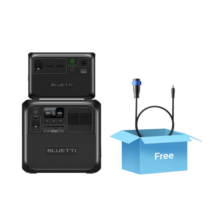 BLUETTI AC180 Portable Power Station – 1,800W, 1,152Wh Lithium Battery Backup for Camping, RV, Home, and Off-Grid Use