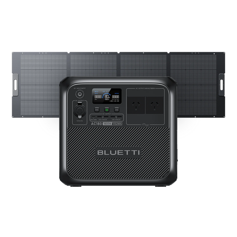 BLUETTI AC180T Portable Power Station | 1,800W 1,433.6Wh | – 1,800W, Dual 716.8Wh LiFePO₄ Batteries | High-Capacity &amp; Fast Charging