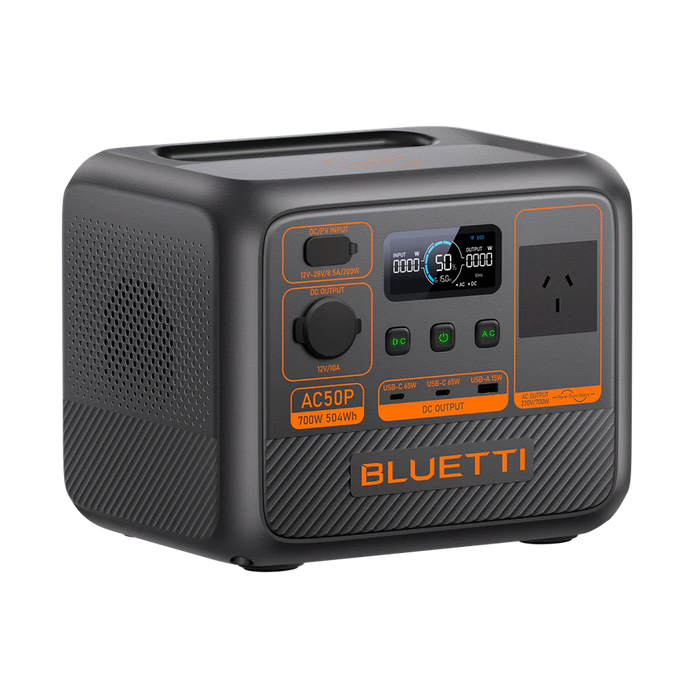 BLUETTI AC50P Portable Power Station | 700W 504Wh 6.9Kg | Fast Charging &amp; Solar Ready