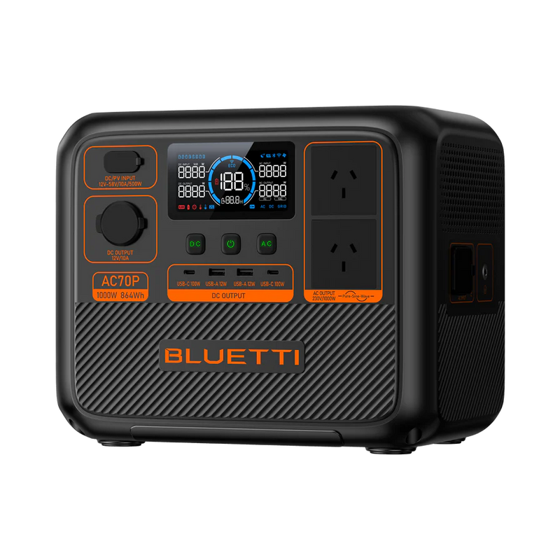 BLUETTI AC70P Portable Power Station | 1000W 864Wh for Limitless Energy