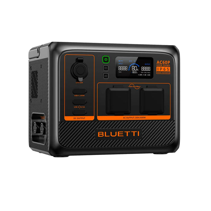 BLUETTI AC60P Portable Power Station | 600W 504Wh – Compact, Durable &amp; Expandable Energy Solution