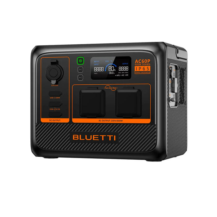 BLUETTI AC60P Portable Power Station | 600W 504Wh – Compact, Durable &amp; Expandable Energy Solution