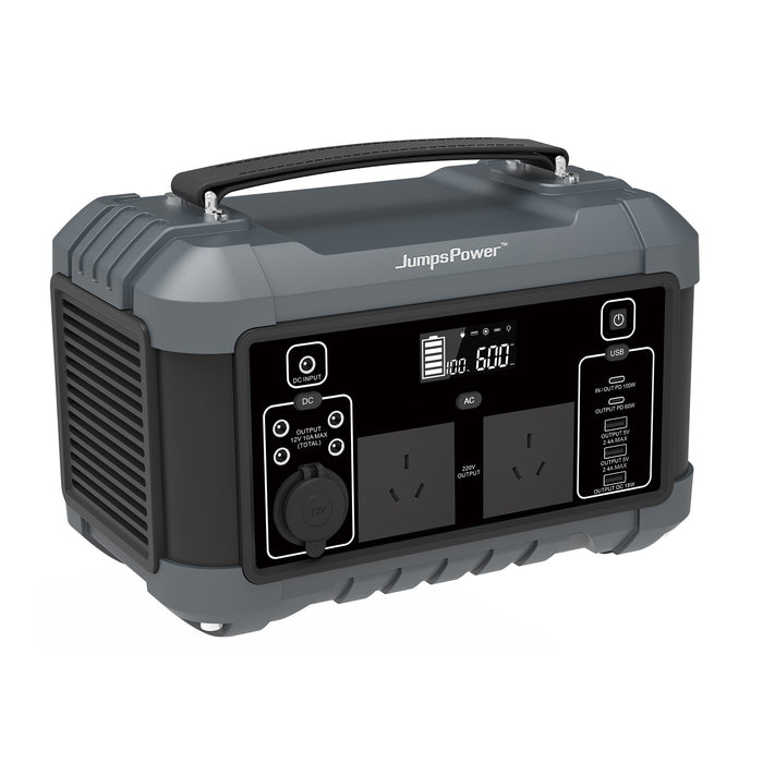 600W Portable Power Station – JumpsPower Battery Charger (555Wh) with LED Light