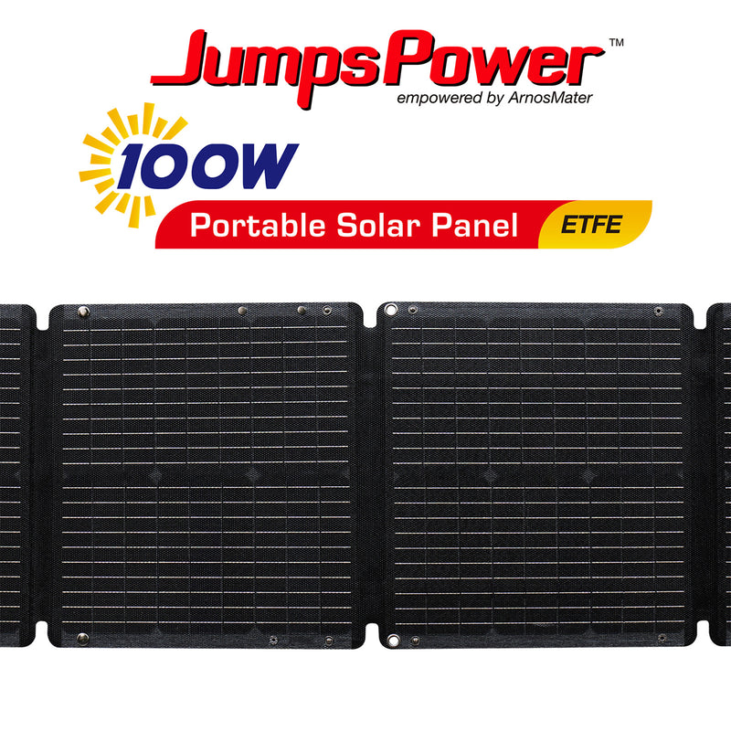 100W Portable Solar Panel Charger – JumpsPower Foldable Power Generator