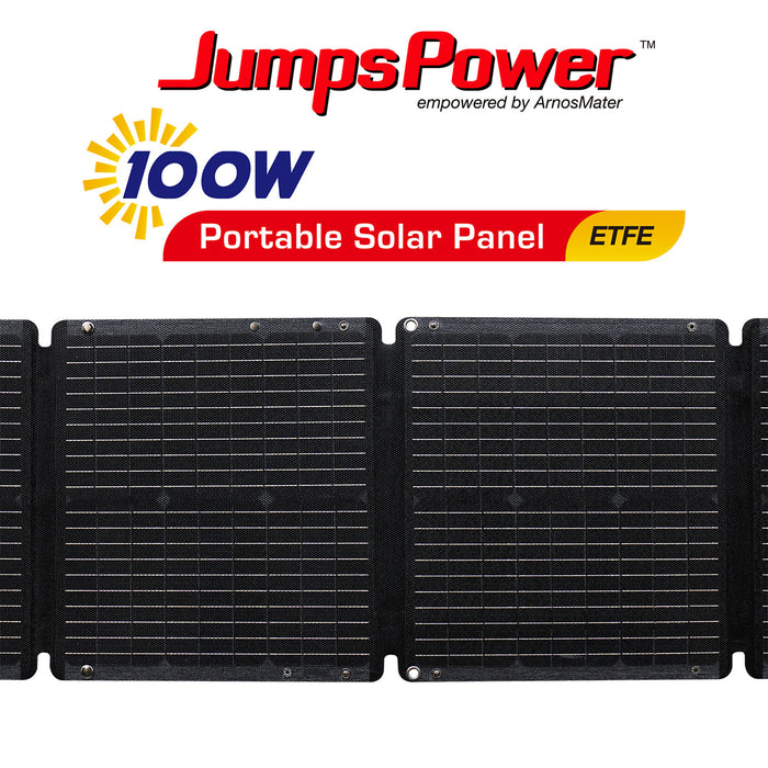 100W Portable Solar Panel Charger – JumpsPower Foldable Power Generator
