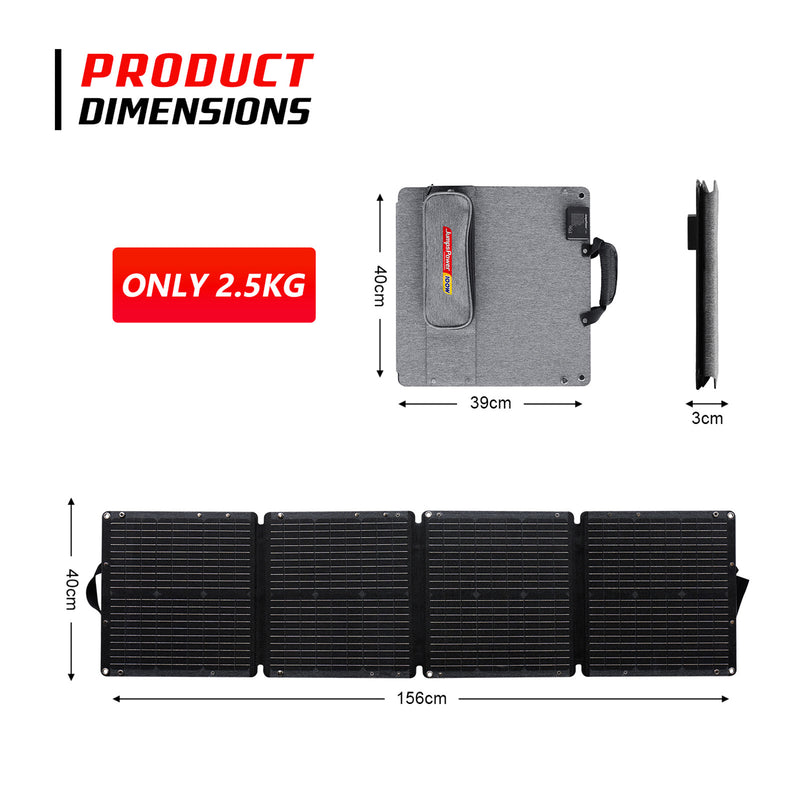 100W Portable Solar Panel Charger – JumpsPower Foldable Power Generator