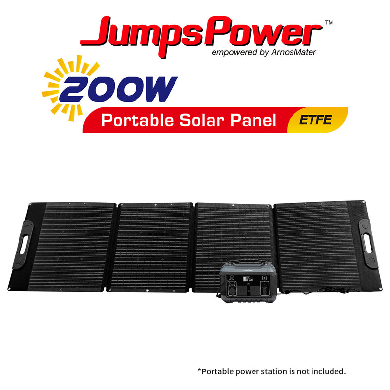 200W Portable Solar Panel Charger – JumpsPower Foldable Power Generator