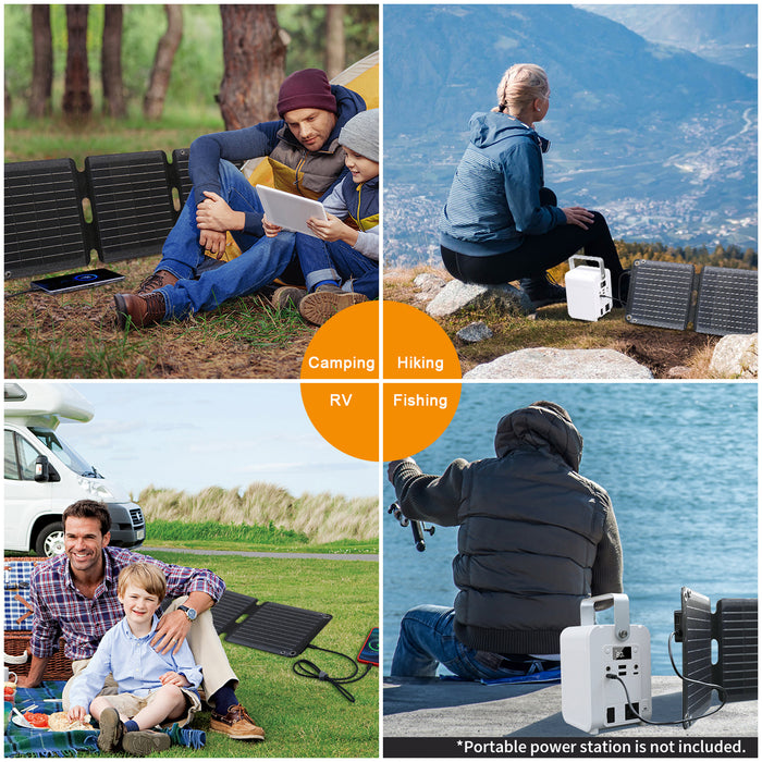 200W Portable Solar Panel Charger – JumpsPower Foldable Power Generator