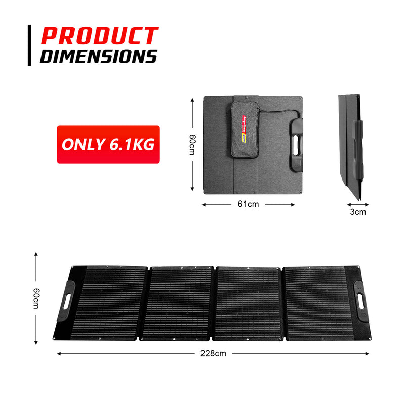 200W Portable Solar Panel Charger – JumpsPower Foldable Power Generator