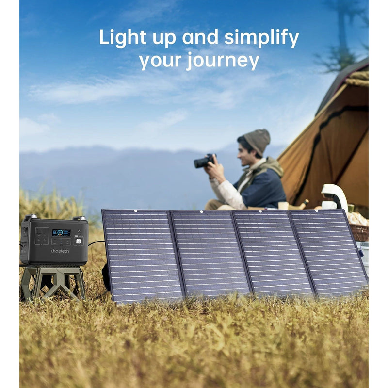 CHOETECH SC010 160W Foldable Solar Charger – High-Efficiency Portable Power Solution