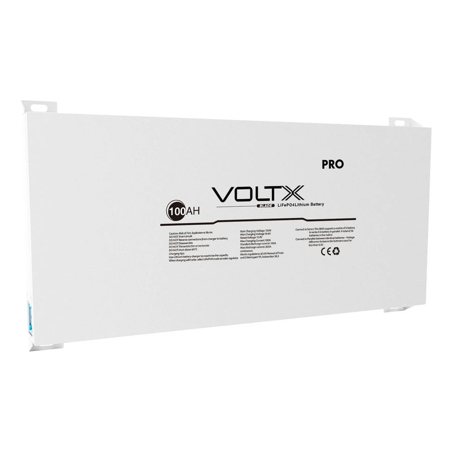 VoltX 12V 100Ah Slim Blade LiFePO4 Battery + Victron Smart Charger Bundle