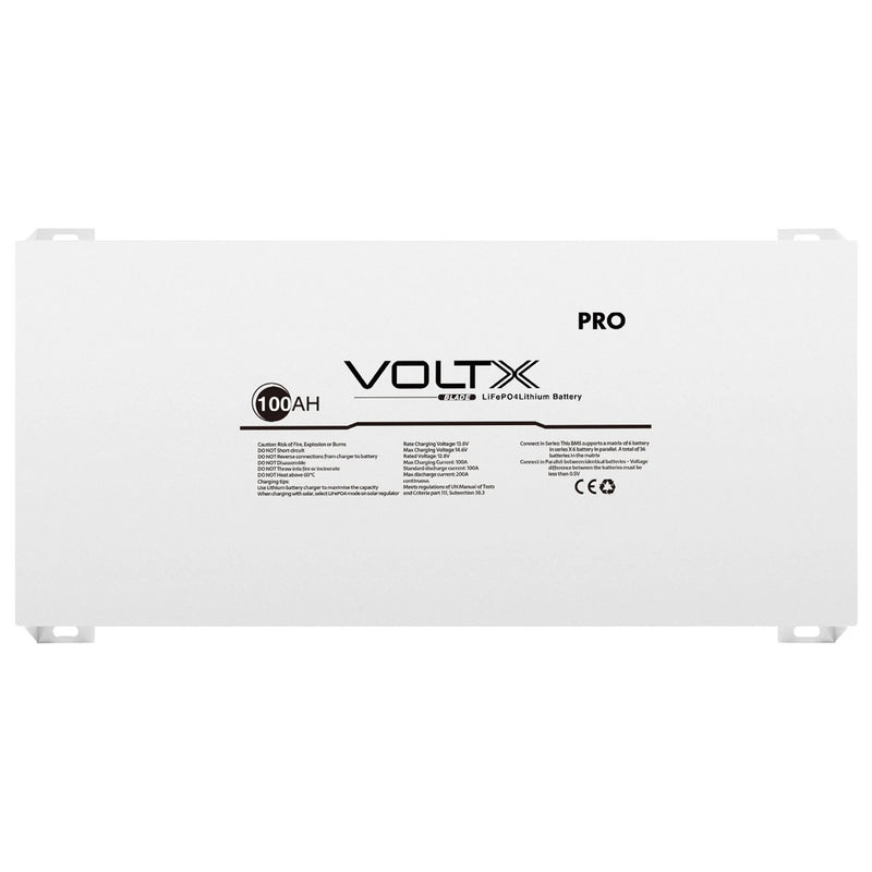 VoltX 12V 100Ah Slim Blade LiFePO4 Battery + Victron Smart Charger Bundle